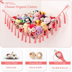 YKBU MAKEONEWO tassels boho hammock adds stylish nursery storage and toy display.