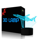 YKLWORLD 3D plane light illuminated design creates a striking night ambience for bedrooms.