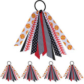 YKW softball hair ties with stitching pattern provide secure hold for games or practices