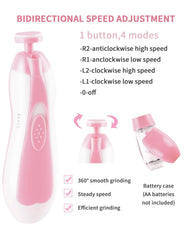 Ylawost baby nail trimmer quiet operation for undisturbed grooming.