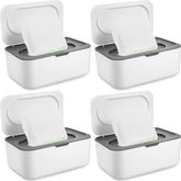 Yoande wipes dispenser gray front view — easy one-wipe access for on-the-go babies