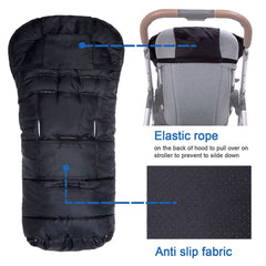 Yobee Footmuff showing eight harness openings for a secure safety system.