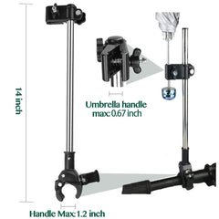 Yobee umbrella clamp diameter adjustment fits various handles.