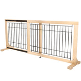 YOCAN Extra Wide Gate wood frame safeguards doorways while blending with decor