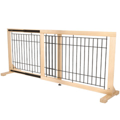 YOCAN Extra Wide Gate wood frame safeguards doorways while blending with decor