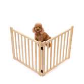YOCAN paint-free wood free-standing pet gate in doorway setup enables safe doorway containment