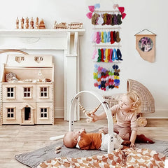 YOcity headband holder features beech wood stick for sturdy hanging and durability