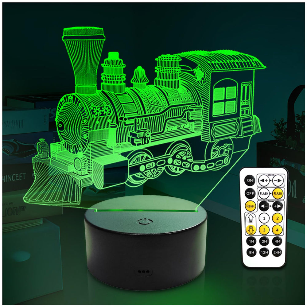 YODAFOOR Kids Steam Train Night Light glow provides a sleep-friendly bedtime ambiance.