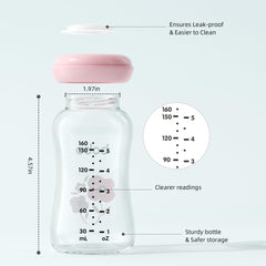 YOHKOH clear glass baby-food storage demonstrates versatile use beyond milk