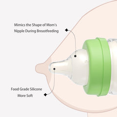 YOHKOH borosilicate glass bottle showing purity and transparency for easy inspection