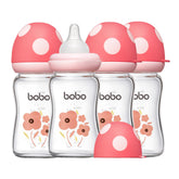 YOHKOH natural glass bottle with wide neck for easy filling and quick cleaning.