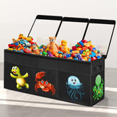 YOHOOLYO toy box collapsible open showing large 155L capacity for toy storage