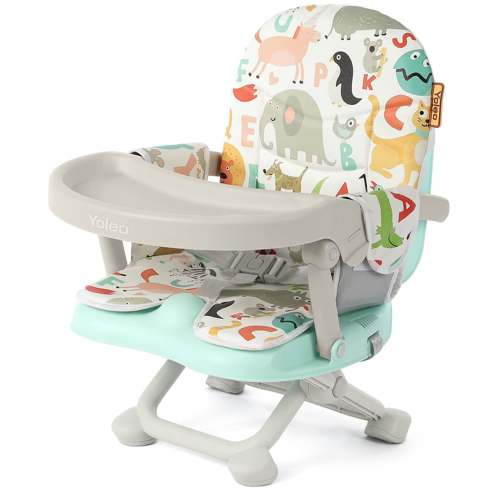 YOLEO baby high chair booster seat with tray for safe dining at home