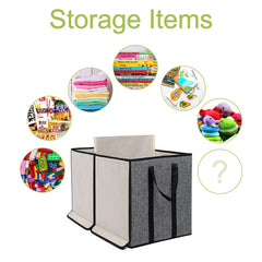 YOLOXO linen fabric bin offers durable, odor-free storage for toys and clothes