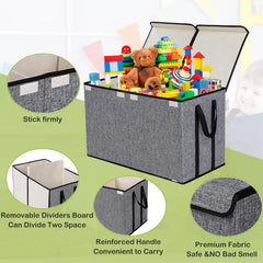 YOLOXO toy box divider removable enables flexible organization for bulky items