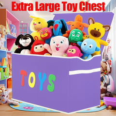 YOLOXO Toy Box Lid closure indicating secure storage for toys
