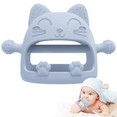 YomauiYee baby teether cat front view soothes newborn gums.