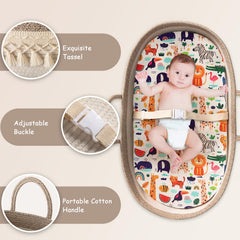 YOMECHEO cartoon changing pad waterproof provides soft, mess-resistant surface for diaper changes.