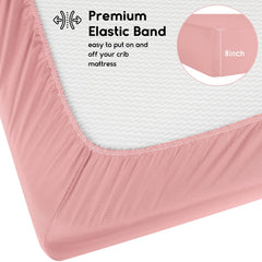 Yoofoss 52x28x8 crib-sheet fit ensures snug coverage on standard mattresses.