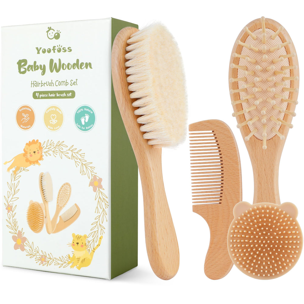 Yoofoss baby brush set in gift box for a thoughtful grooming routine
