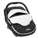 Yoofoss baby car seat cover winter hood closed keeps baby warm outdoors.