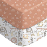 Yoofoss baby crib sheet with snug-fit design on a standard crib for secure sleep