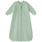 Yoofoss baby sleep sack fabric closeup shows organic cotton softness for sensitive skin.