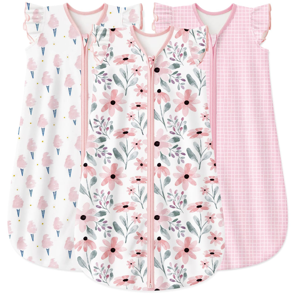 Yoofoss baby sleep sack organic cotton closeup, gentle breathable fabric for sensitive skin.