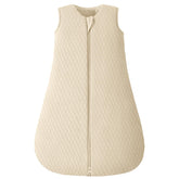 Yoofoss baby sleep sack fabric close-up shows soft organic cotton and breathable filling.