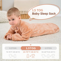 Yoofoss sleep sack fleece texture close-up highlights plush softness.
