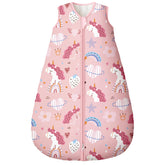 Yoofoss baby sleep sack front view shows warm organic cotton comfort