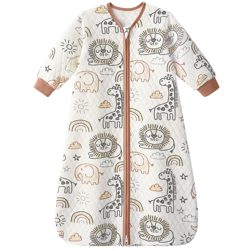Yoofoss baby sleep sack long sleeve closeup β soft organic cotton for tender skin
