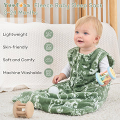 Yoofoss baby sleep sack demonstrates 1.5 Tog warmth for moderate-temperature comfort.