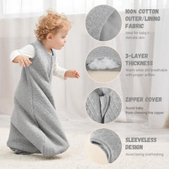 Yoofoss baby sleep sack quilted design demonstrating even fill and durability