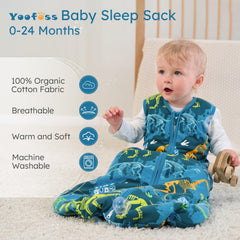 Yoofoss baby sleep sack warmth label shows 1.5 tog option
