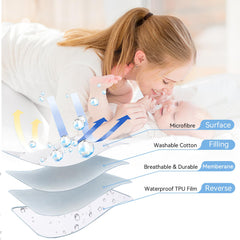 Yoofoss bassinet mattress cover features deep pockets for a secure universal fit.