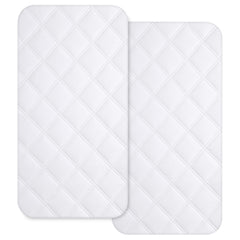 Yoofoss bassinet pad cover close-up shows soft fabric for gentle, breathable comfort.