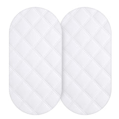 Yoofoss bassinet pad cover waterproof 32x16 fits oval bassinets and guards against spills.