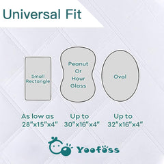 Yoofoss bassinet pad waterproof lining closeup shows reinforced moisture protection.