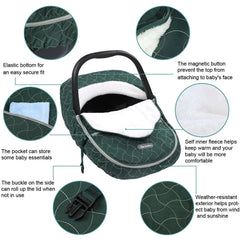 Yoofoss soft fleece cover keeps baby warm during chilly rides