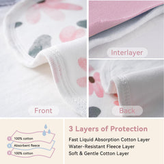 Yoofoss baby burp cloths on a parent's shoulder with figure-8 design preventing slipping