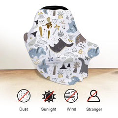 Yoofoss dinosaur infinity scarf serving as a versatile wrap