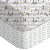 Yoofoss forest bear crib sheet snug fit on standard crib mattress for safe sleep
