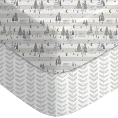 Yoofoss forest bear crib sheet snug fit on standard crib mattress for safe sleep