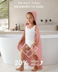 Yoofoss hooded baby towel 32x32 inch size fits newborns to toddlers.