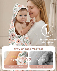 Yoofoss hooded baby towel 6-layer muslin design for durable daily use.