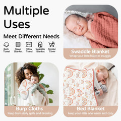 Yoofoss hooded towel 32x32 inches, ideal for newborns to toddlers, cozy wrap.