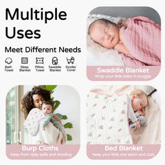 Yoofoss hooded towel in absorbent muslin demonstrates six-layer durability for everyday use.