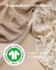 Yoofoss Muslin Bassinet Sheet 5-inch pocket shows secure mattress hold.