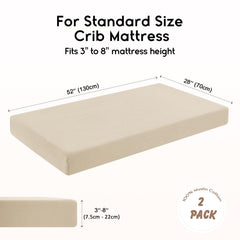 Yoofoss 2-pack crib sheets complement neutral nursery styling.